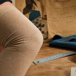 Bas de contention pli genou : mesure et ajustement