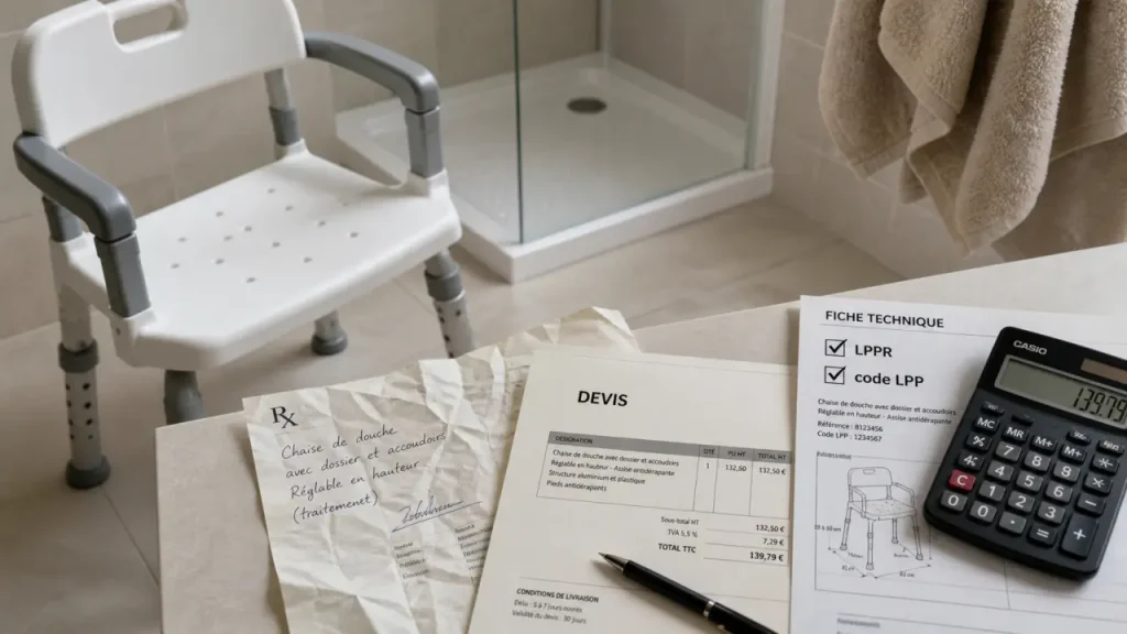 Chaise de douche remboursement : aides sécurité sociale, APA et PCH