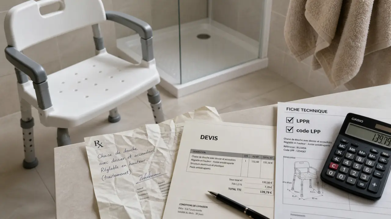 Chaise de douche remboursement : aides sécurité sociale, APA et PCH
