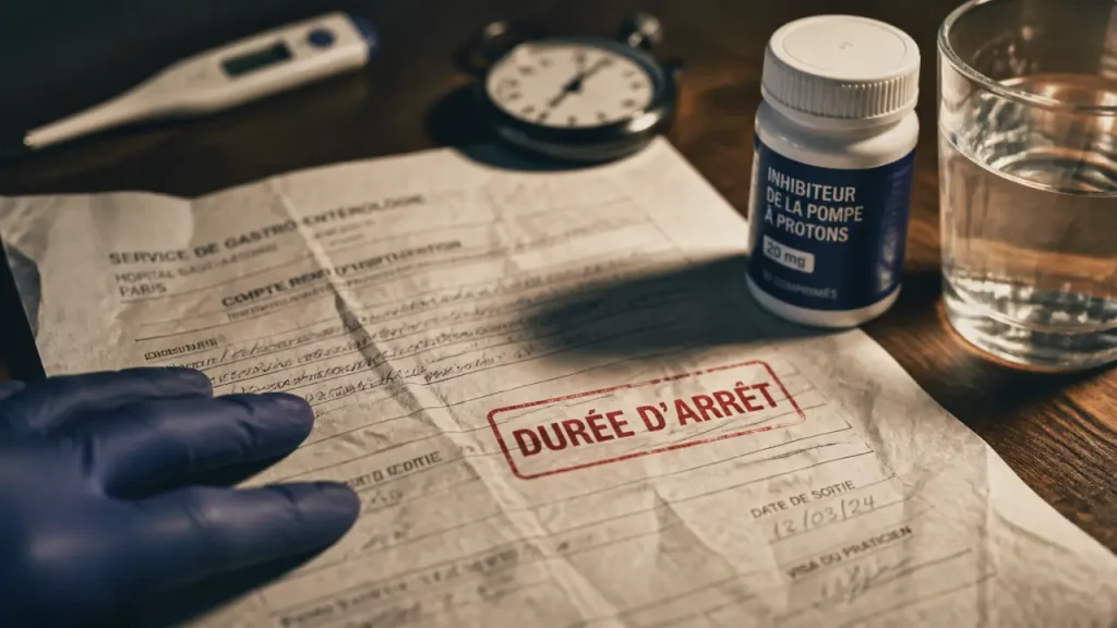 Durée arrêt de travail pour un ulcère : fiche médicale et traitement