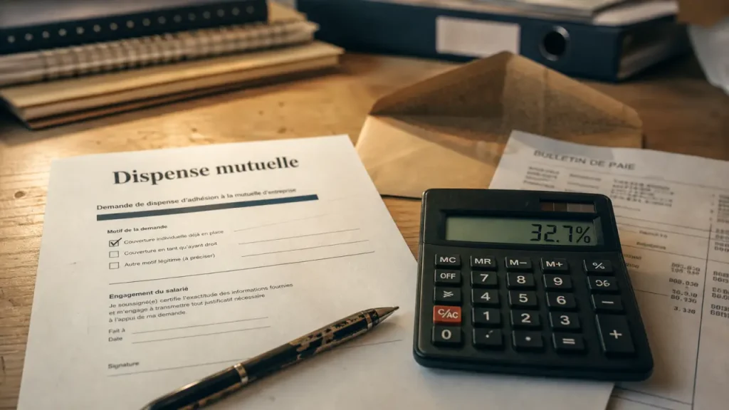 Dispense mutuelle obligatoire temps partiel : seuil 10 %