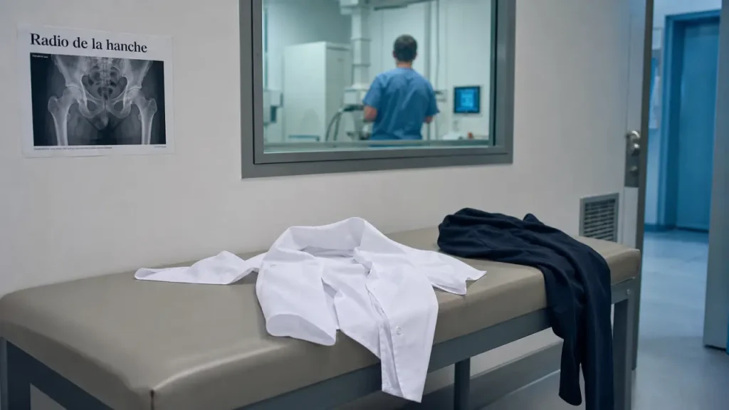 Radio de la hanche : faut il se déshabiller, blouse d’examen en radiologie