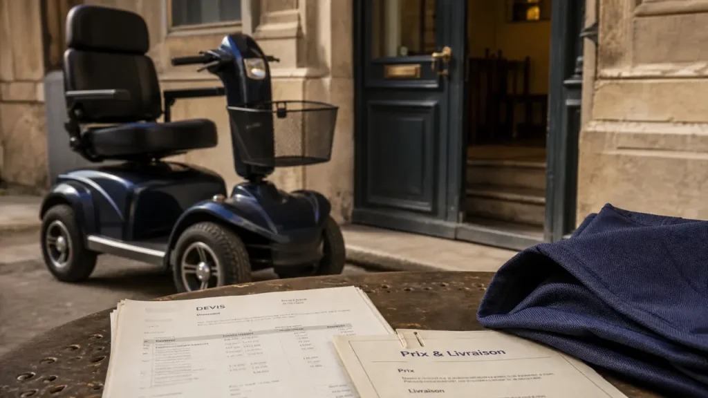 Scooter Freego Senior : scooter mobilité électrique, prix et livraison près d’une entrée, roues 4