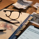 Lunette cassée et assurance : facture et déclaration de sinistre