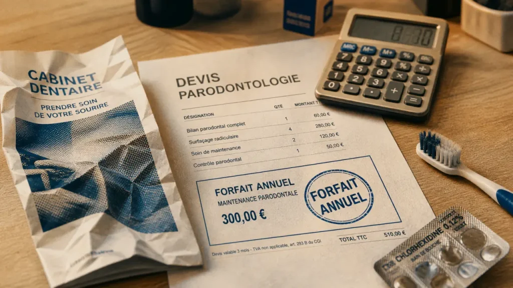 Parodontie mutuelle : forfait annuel pour curetage et surfaçage