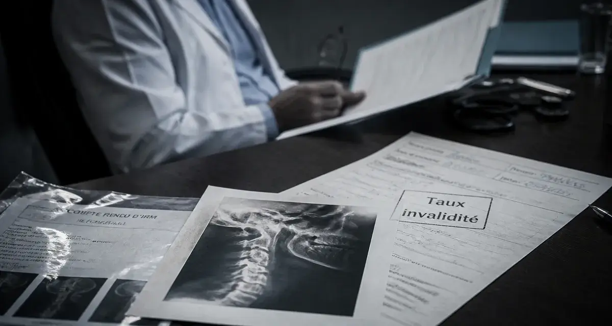 Taux invalidité arthrose cervicale : dossier médical et radio cervicale