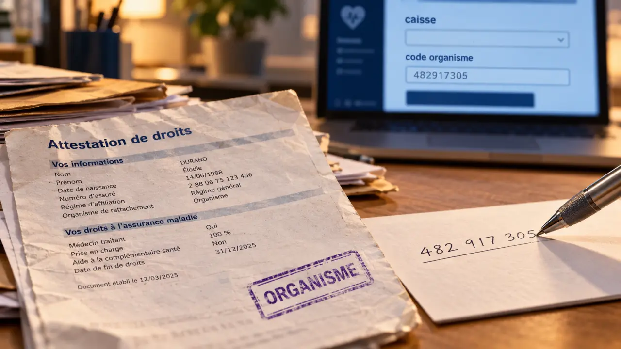 Caisse de régime obligatoire : trouver le code organisme à 9 chiffres