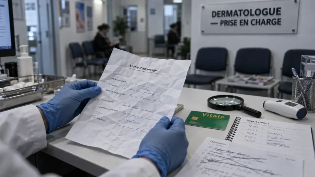 Faut il une ordonnance pour consulter un dermatologue : carte Vitale, remboursement, urgence