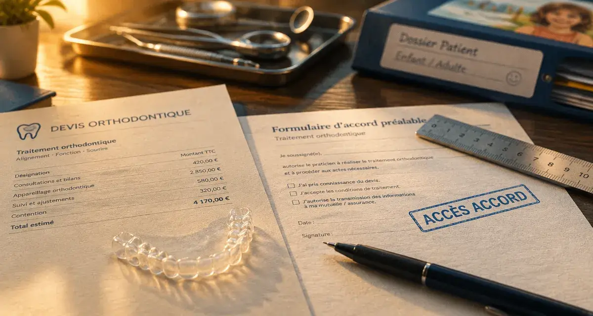 Orthodontie remboursée par la sécurité sociale : devis et accord préalable